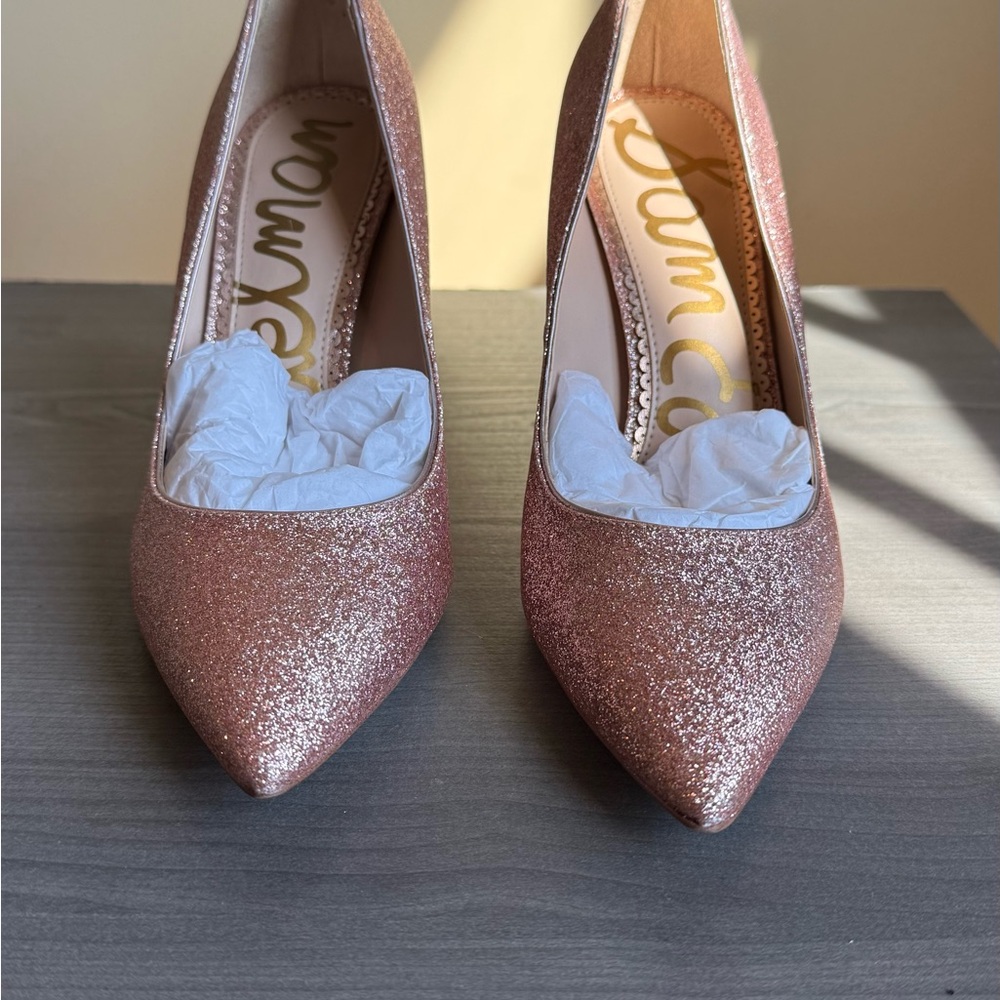 Sam Edelman Sparkling Hazel Rose Gold Heels 9M